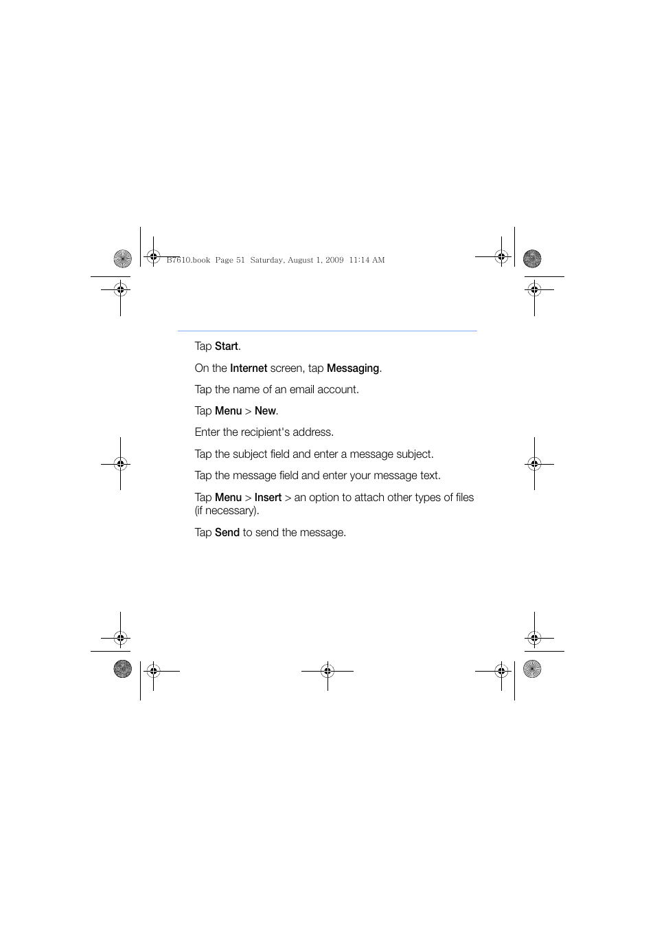 Send an email message | Sanyo GH68-24473A User Manual | Page 52 / 158