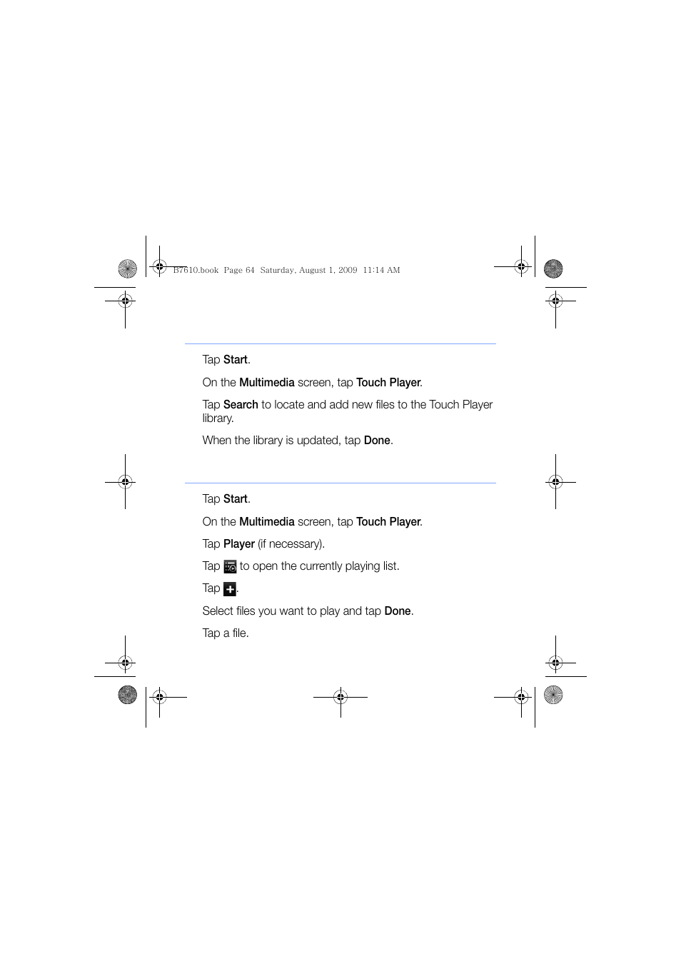 Update the library, Play music or video files | Sanyo GH68-24473A User Manual | Page 65 / 158