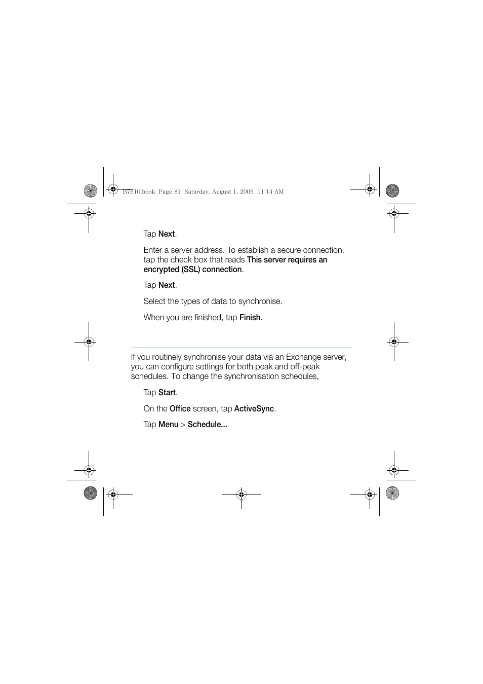 Change the synchronisation schedule | Sanyo GH68-24473A User Manual | Page 82 / 158