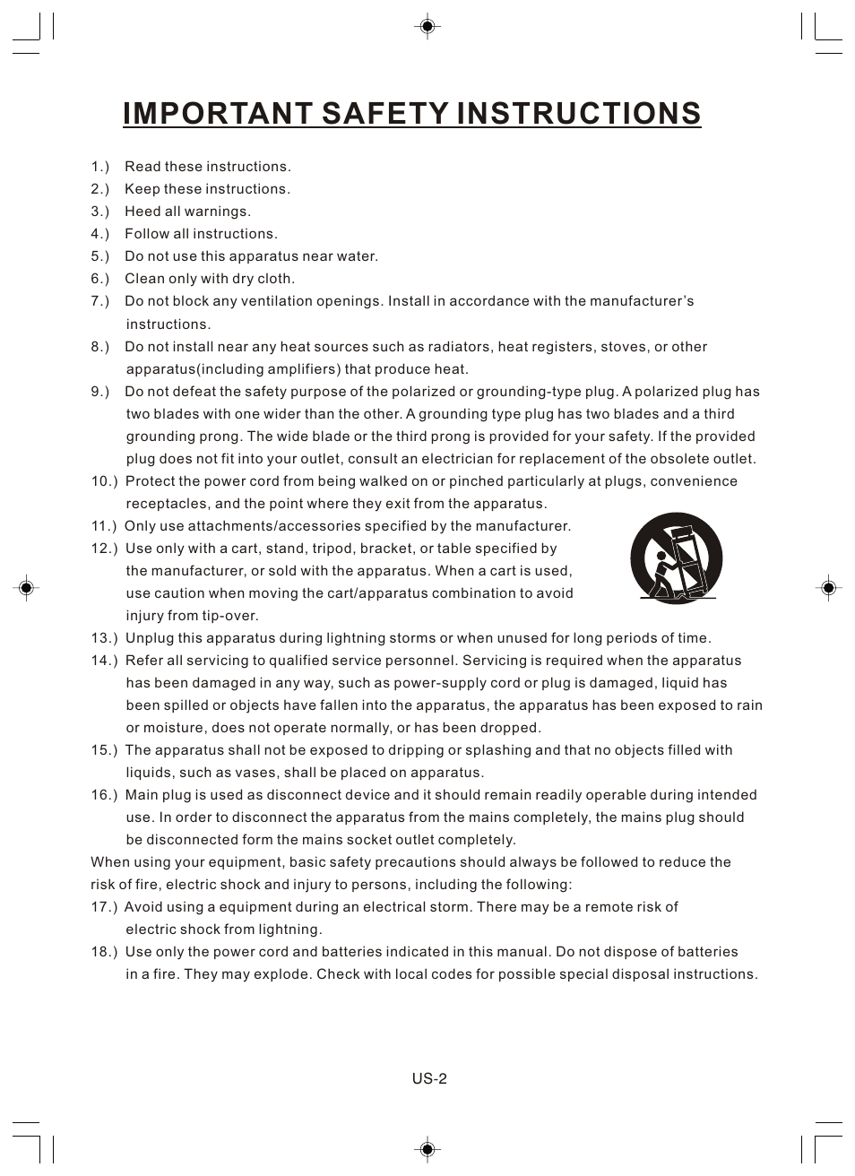 頁面 3, Important safety instructions | Sanyo R227 User Manual | Page 3 / 29