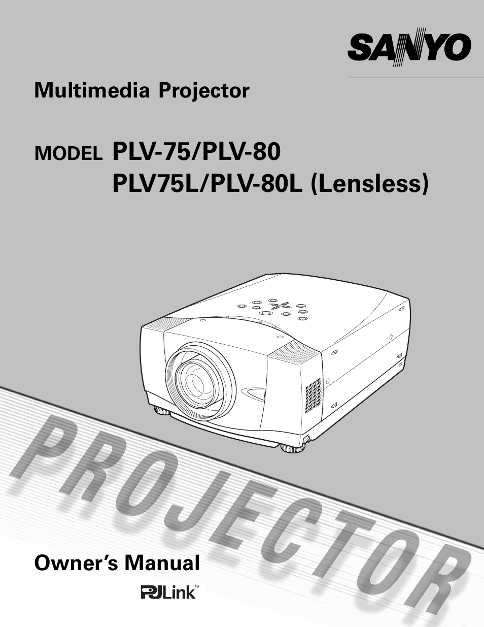 Sanyo PLV75L/PLV-80L User Manual | 60 pages