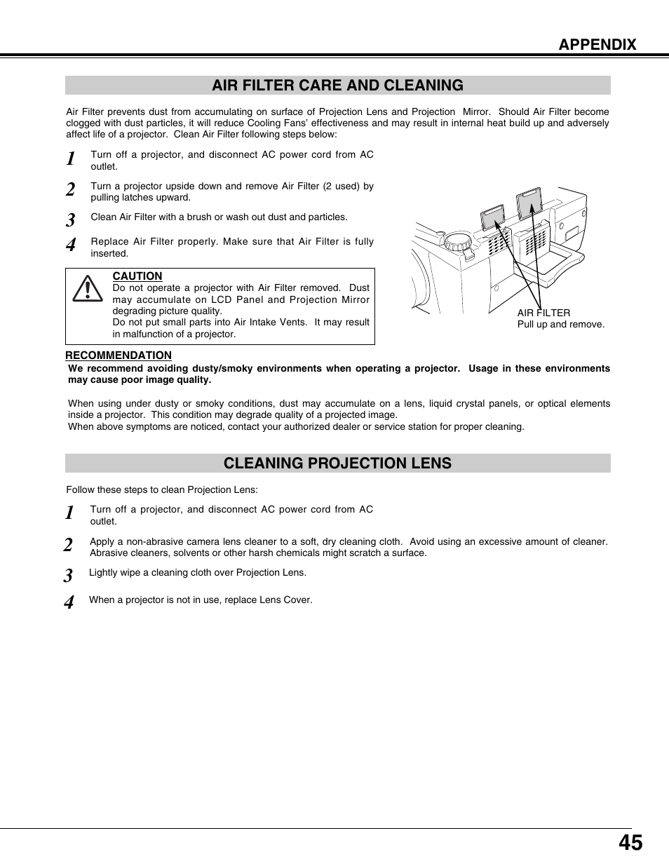 Sanyo PLV75L/PLV-80L User Manual | Page 45 / 60