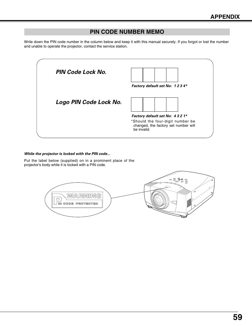 Sanyo PLV75L/PLV-80L User Manual | Page 59 / 60