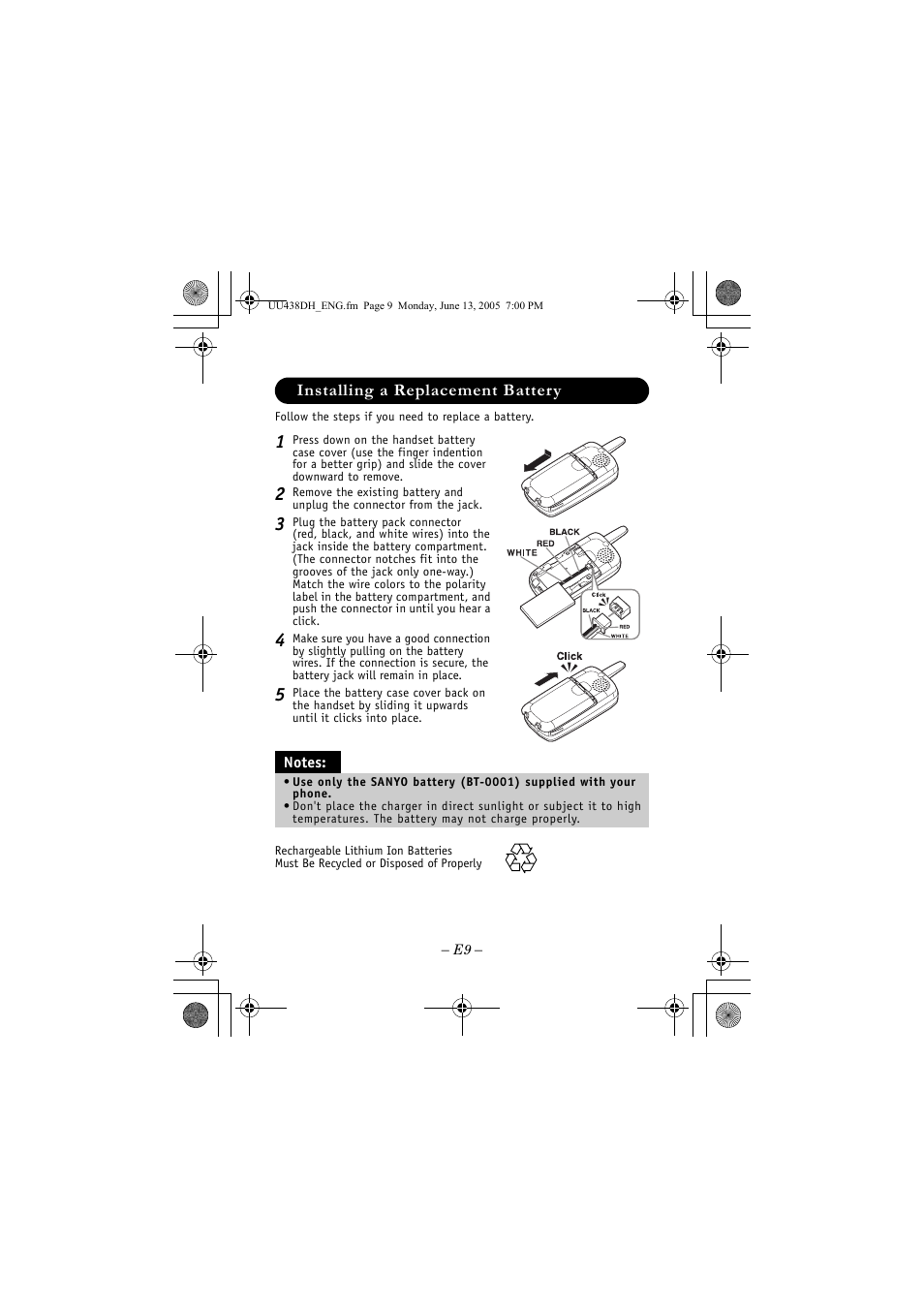 Sanyo CLT-OHE40 User Manual | Page 9 / 12
