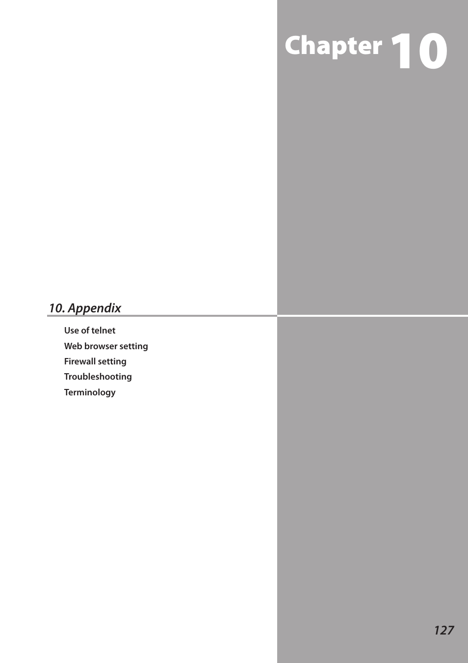Appendix, Chapter | Sanyo SO-WIN-KF3AC User Manual | Page 127 / 144