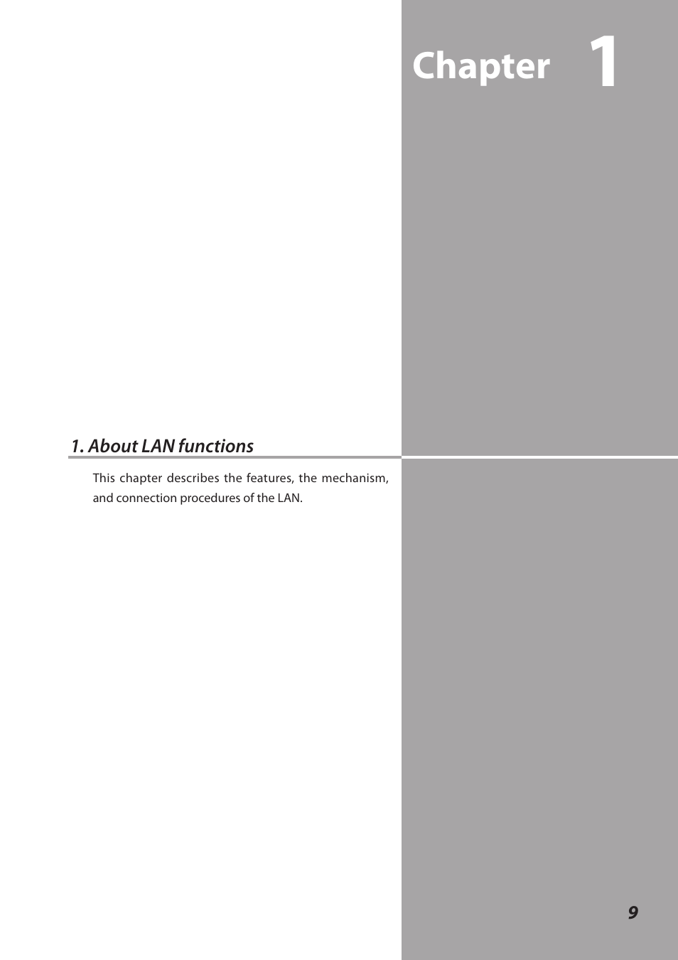 About lan functions, Chapter | Sanyo SO-WIN-KF3AC User Manual | Page 9 / 144