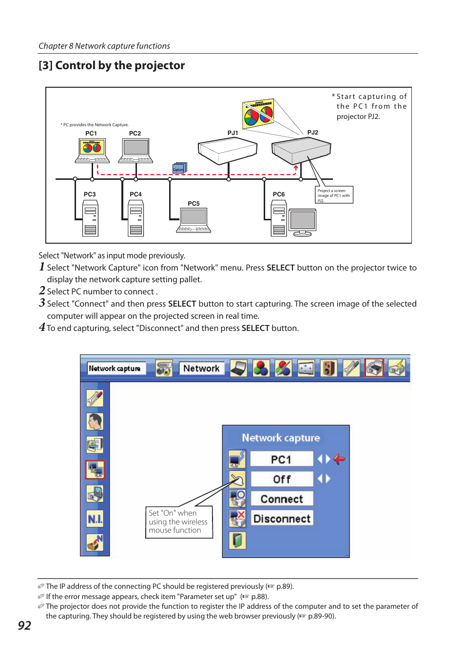 3] control by the projector | Sanyo SO-WIN-KF3AC User Manual | Page 92 / 144