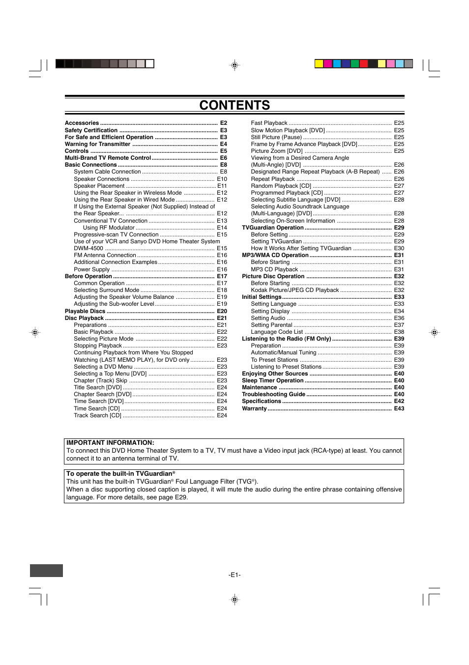 Sanyo DWM-4500 User Manual | Page 2 / 44