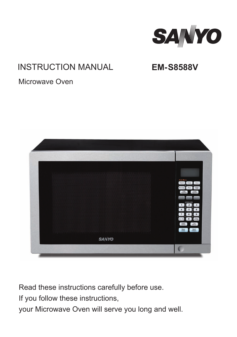 Sanyo EM-S8588V User Manual | 20 pages