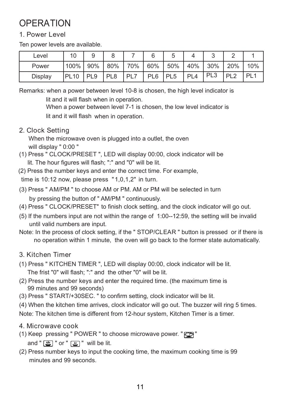 Operation | Sanyo EM-S8588V User Manual | Page 12 / 20