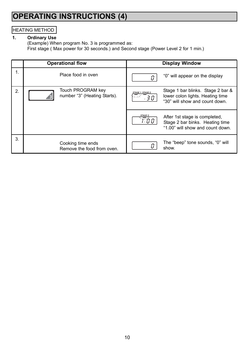 Operating instructions (4) | Sanyo EM-S1000 User Manual | Page 10 / 18