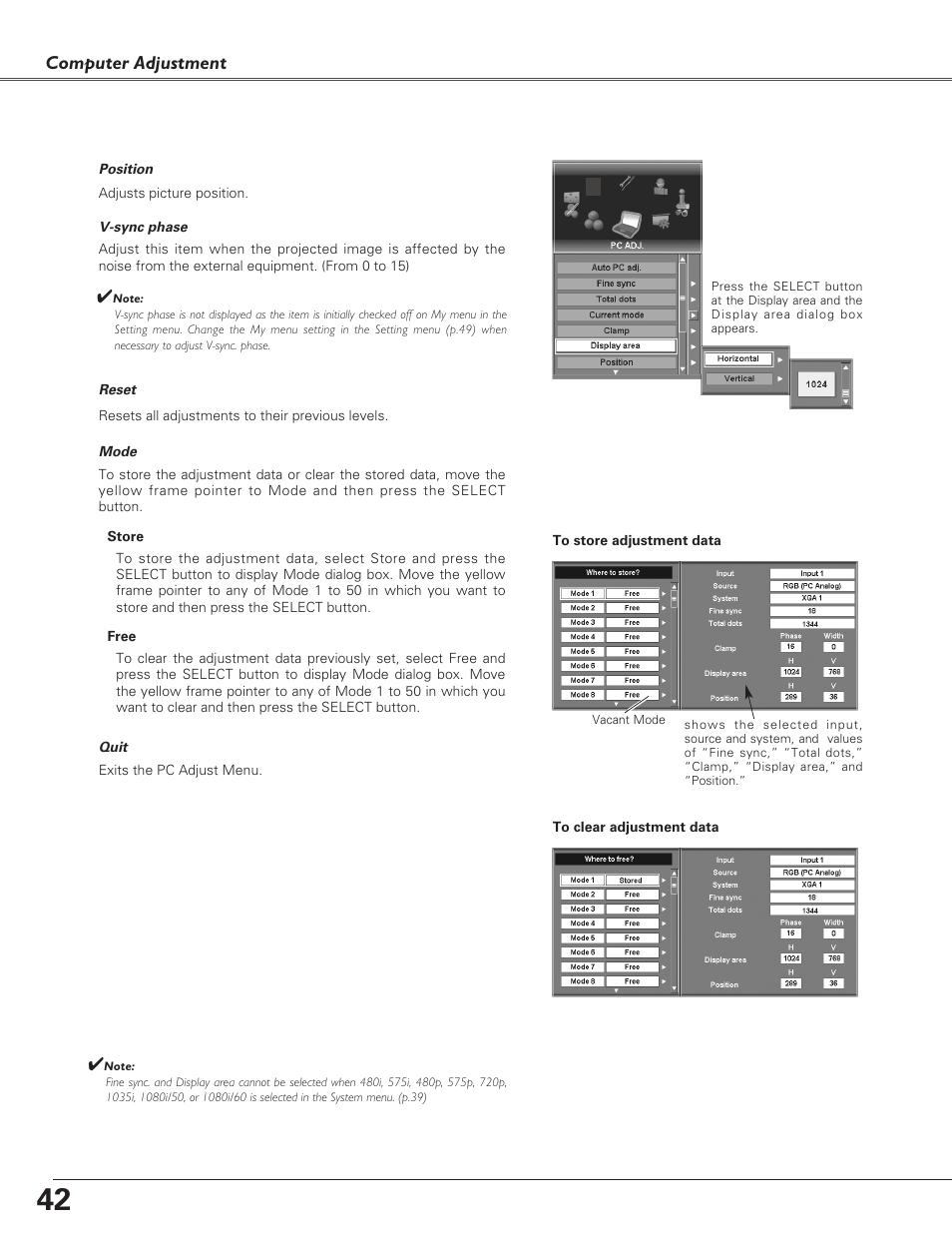 Sanyo PLC-XF60A User Manual | Page 42 / 82