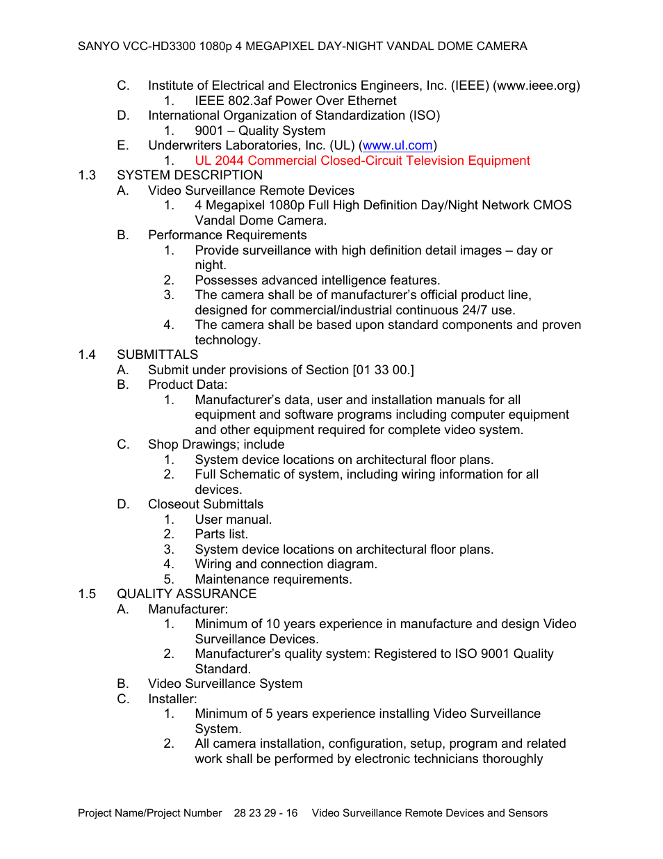 Sanyo VCC-HD3300 User Manual | Page 2 / 7