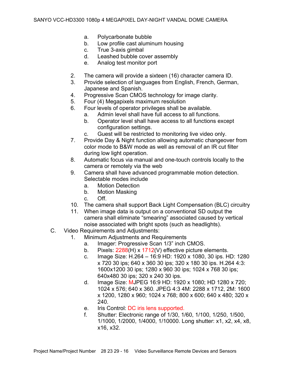 Sanyo VCC-HD3300 User Manual | Page 4 / 7