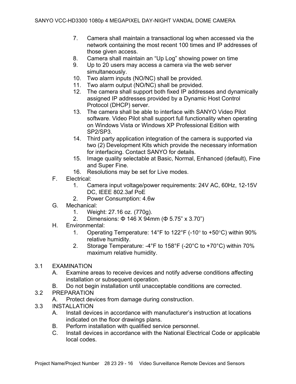 Sanyo VCC-HD3300 User Manual | Page 6 / 7