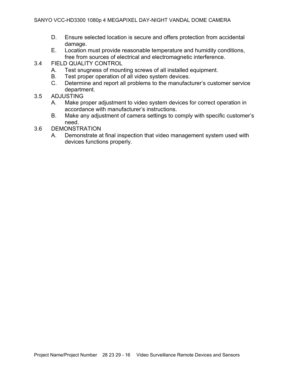 Sanyo VCC-HD3300 User Manual | Page 7 / 7
