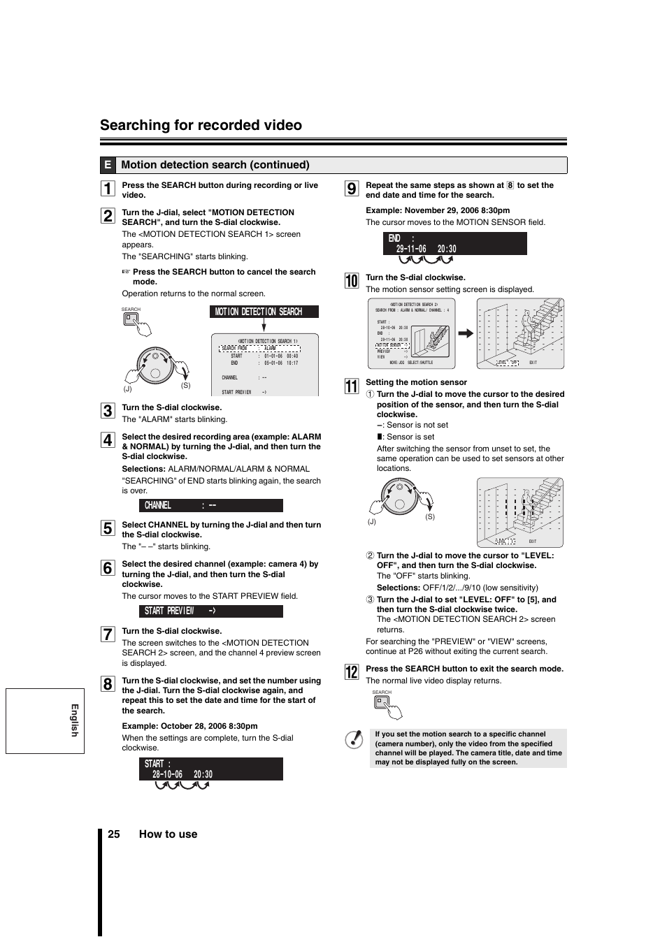 Searching for recorded video, 25 how to use, Emotion detection search (continued) | Sanyo DSR-3706PA User Manual | Page 26 / 88