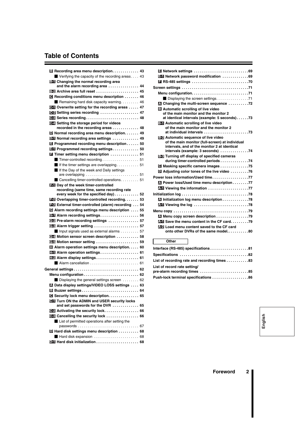 Sanyo DSR-3706PA User Manual | Page 3 / 88