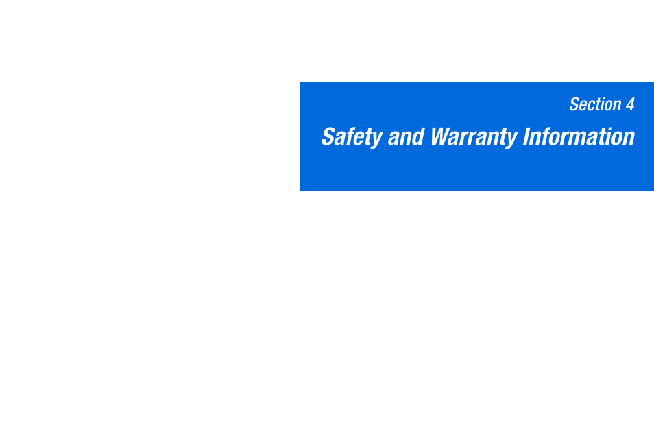 Safety and warranty information, Section 4: safety and warranty information, Ion 4: safety and warranty information | Sanyo MIRRO PLS-3810 User Manual | Page 113 / 126