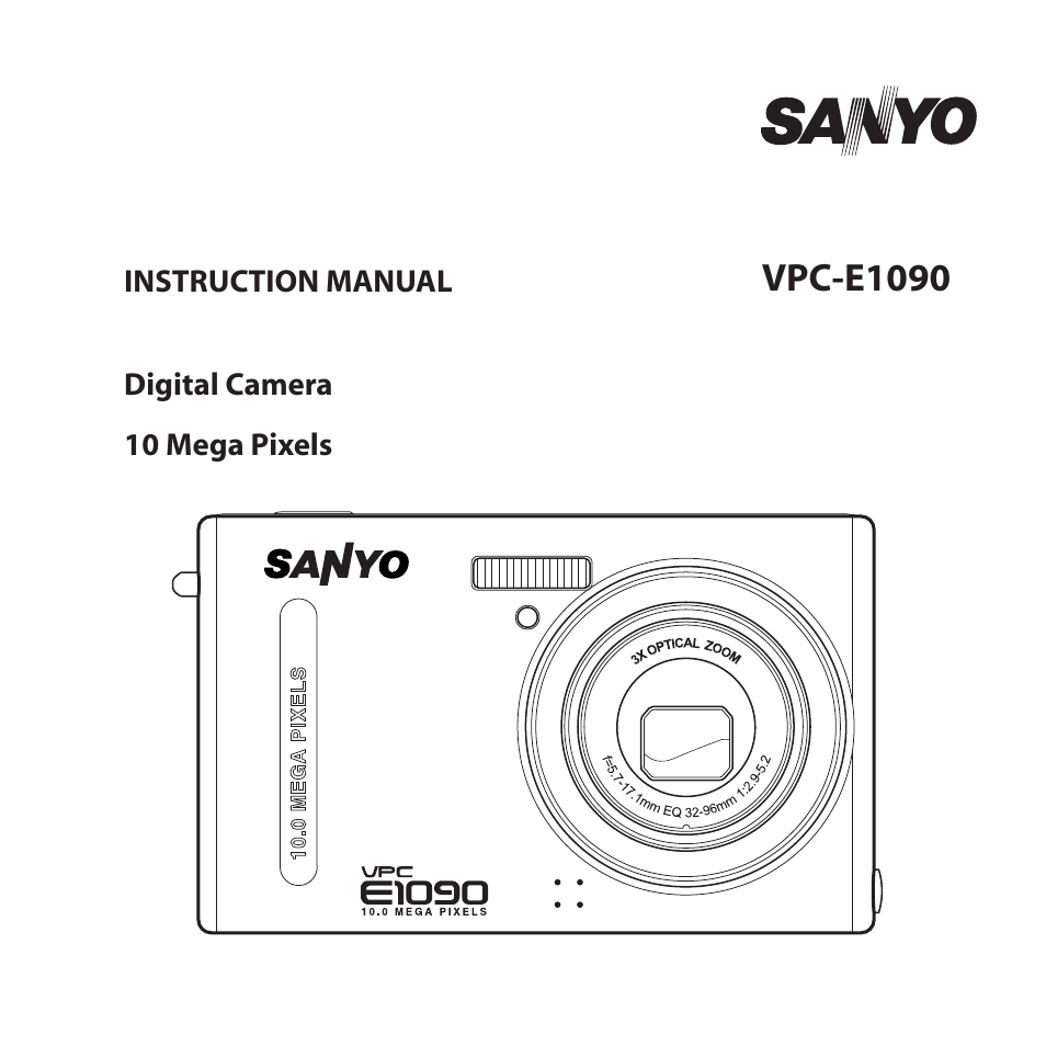 Sanyo VPC-E1090 User Manual | 70 pages