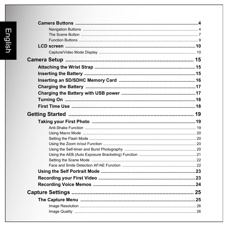 English | Sanyo VPC-E1090 User Manual | Page 10 / 70