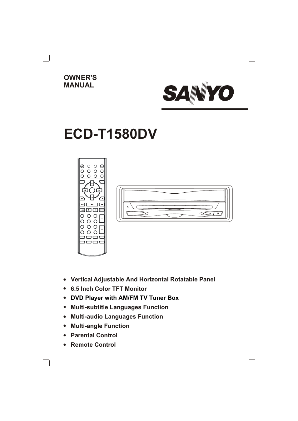 Sanyo ECD-T1580DV User Manual | 40 pages