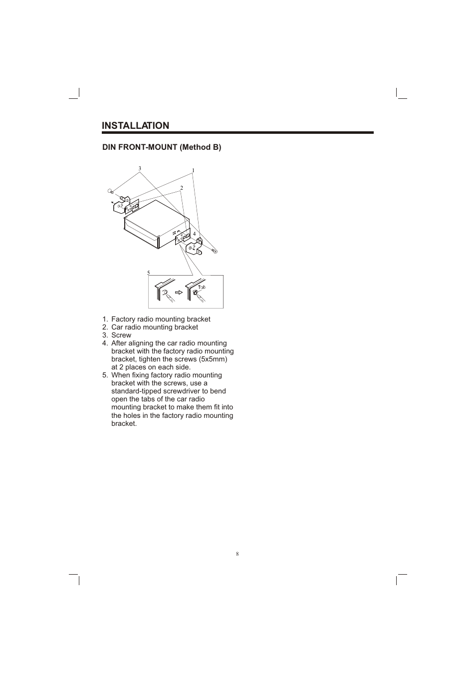 Т³гж 8, Installation | Sanyo ECD-T1580DV User Manual | Page 8 / 40