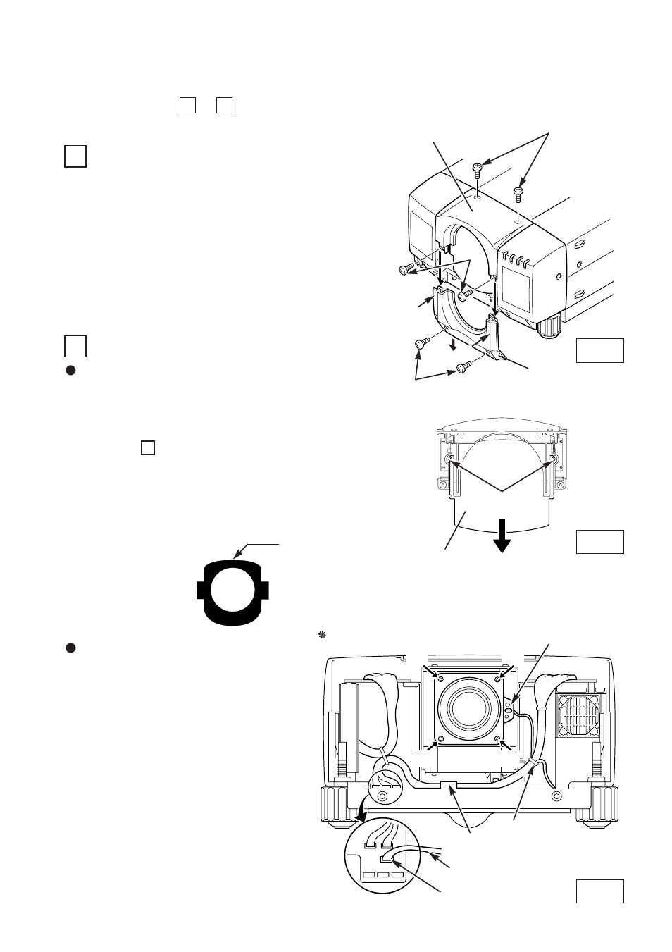 Lens replacement and installation procedure | Sanyo LNS-M01 User Manual | Page 2 / 3