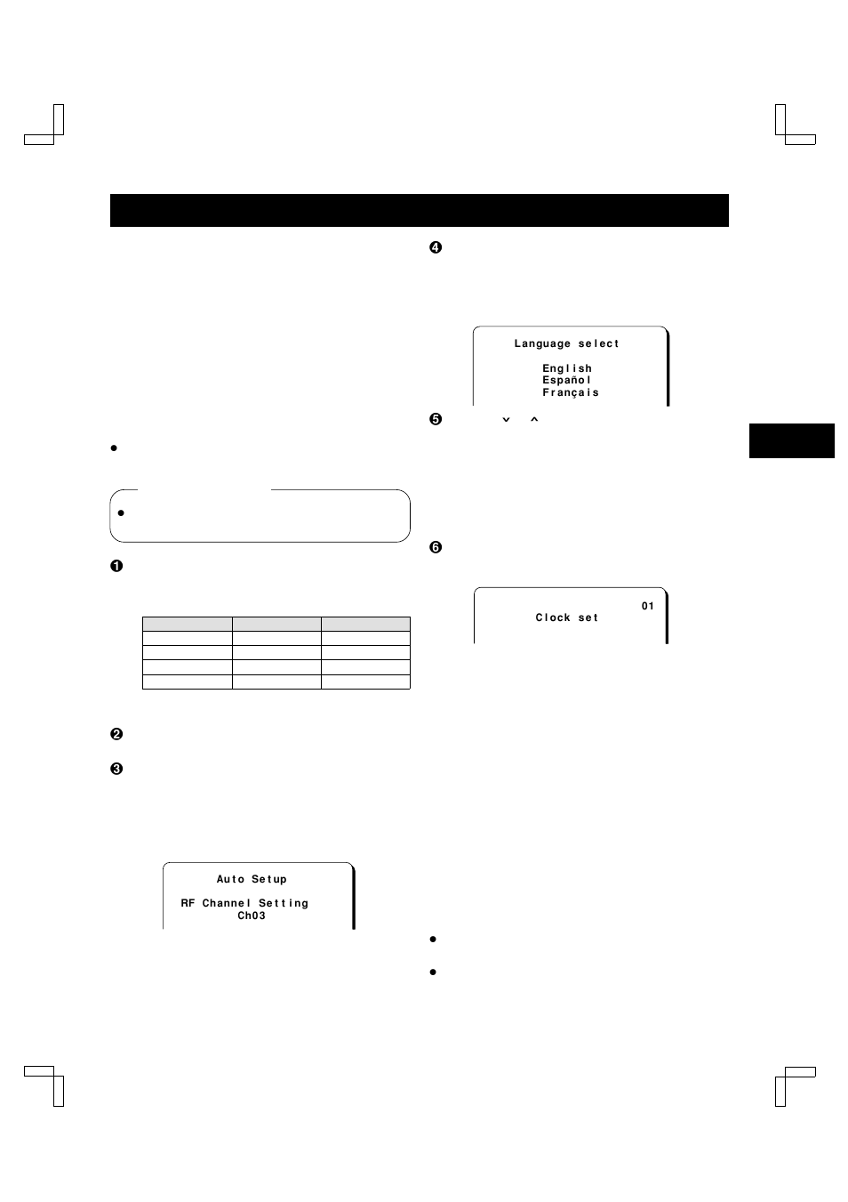 Initial setup, Auto setup, Before starting | Sanyo VHR-H530 User Manual | Page 13 / 40
