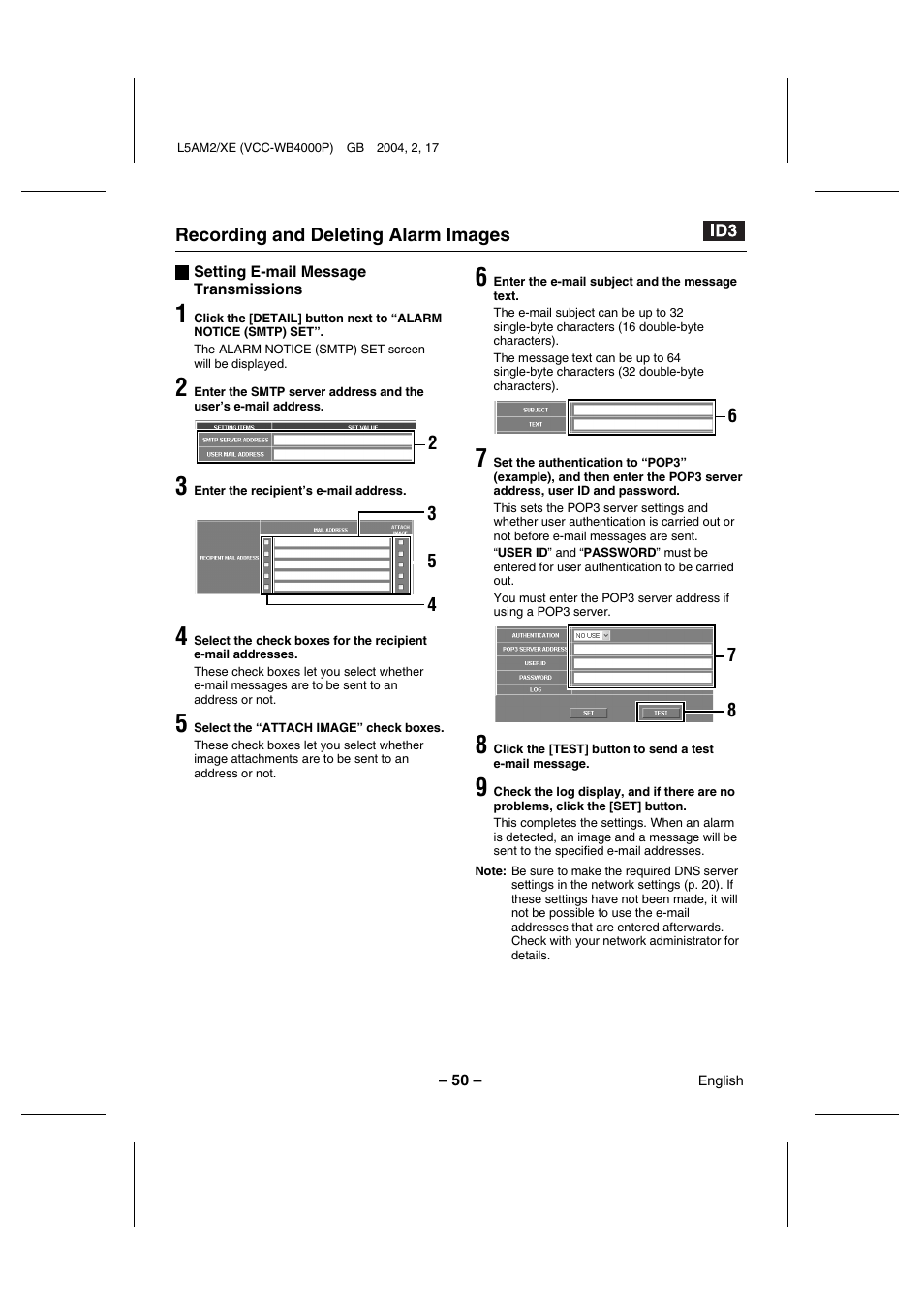 Sanyo VCC-WB4000P User Manual | Page 51 / 78