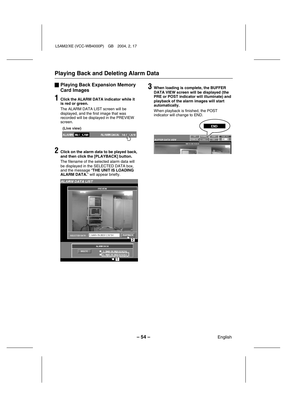 Sanyo VCC-WB4000P User Manual | Page 55 / 78