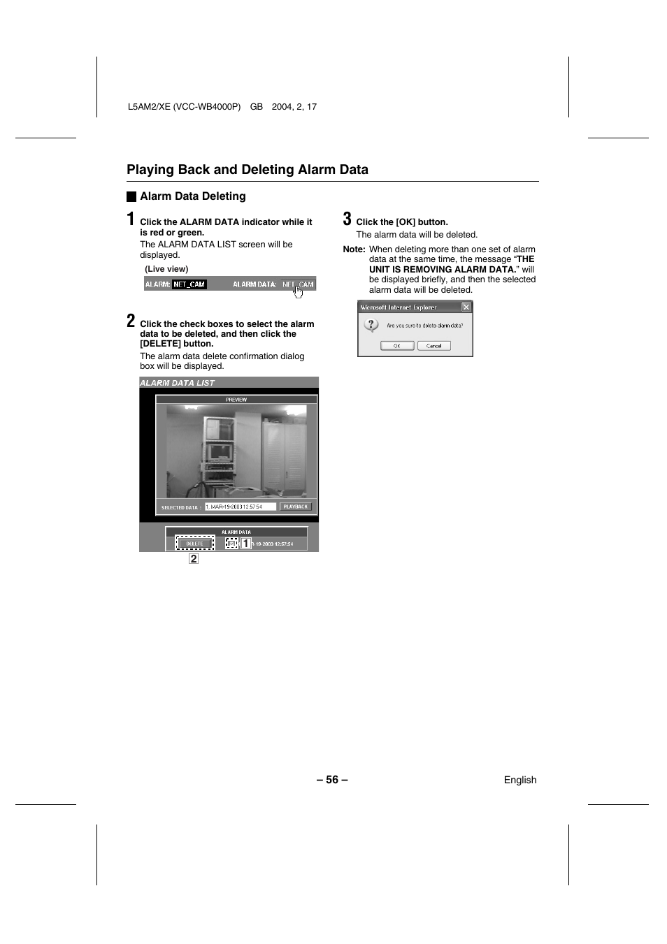 Sanyo VCC-WB4000P User Manual | Page 57 / 78