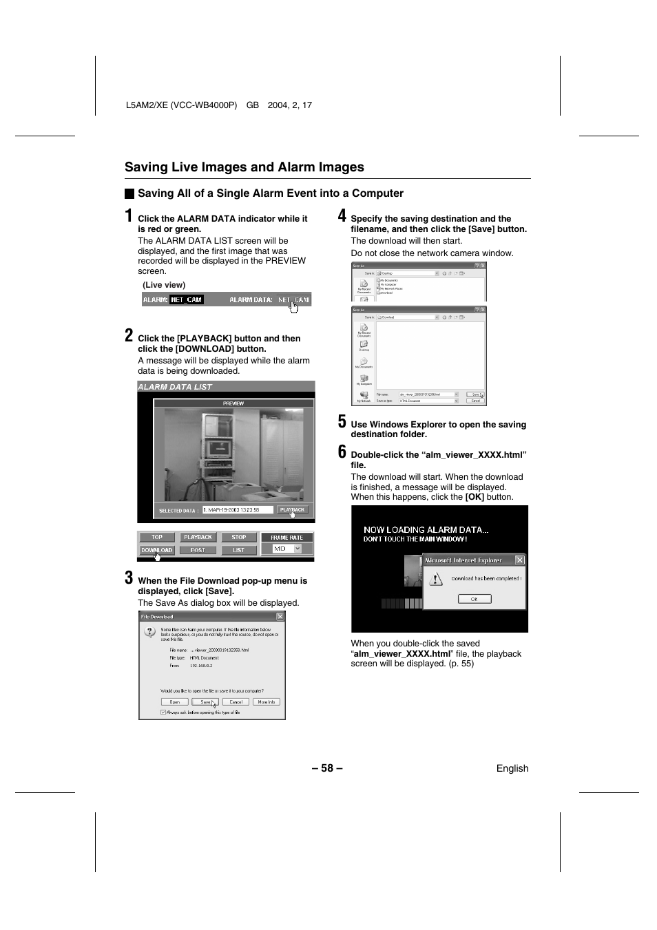 Sanyo VCC-WB4000P User Manual | Page 59 / 78