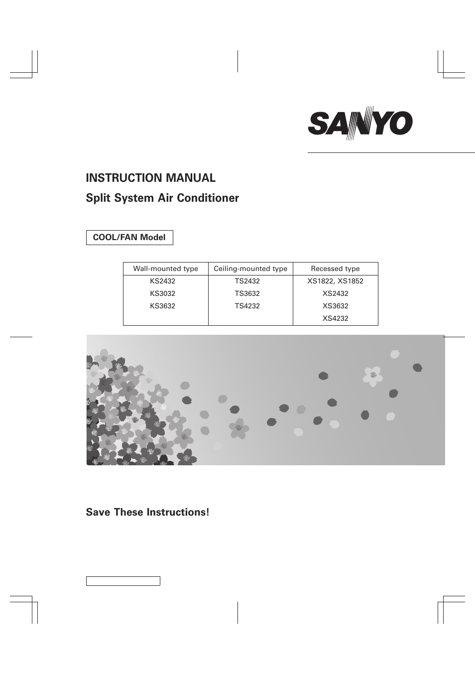 Sanyo XS4232 User Manual | 24 pages