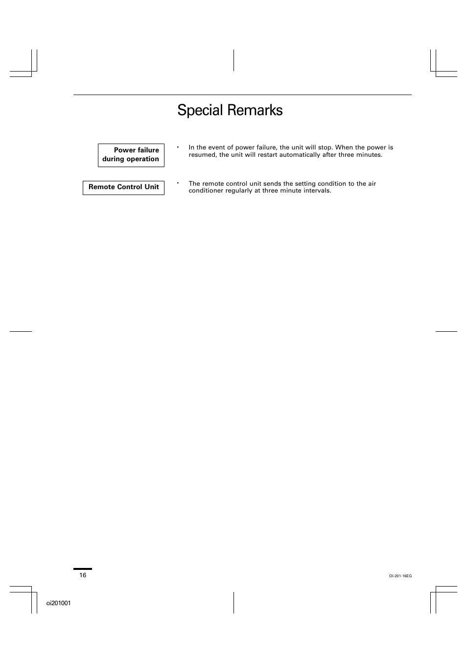 Special remarks | Sanyo XS4232 User Manual | Page 16 / 24