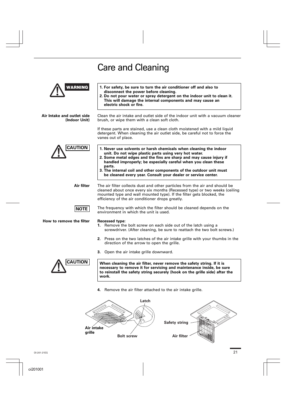 Care and cleaning | Sanyo XS4232 User Manual | Page 21 / 24