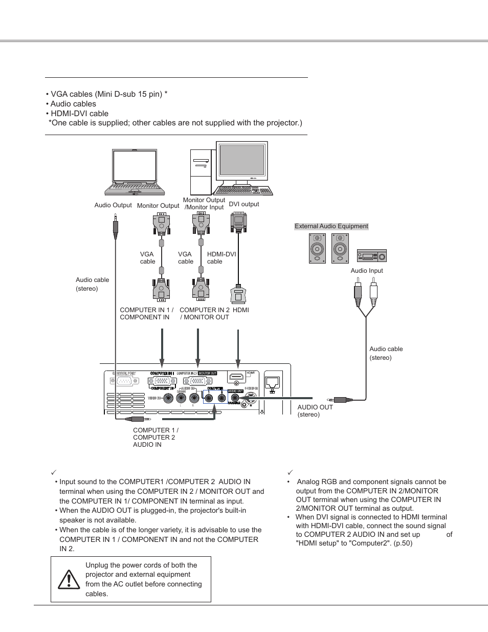 Connecting to a computer, Installation connecting to a computer | Sanyo PLC-WXU300K User Manual | Page 14 / 82