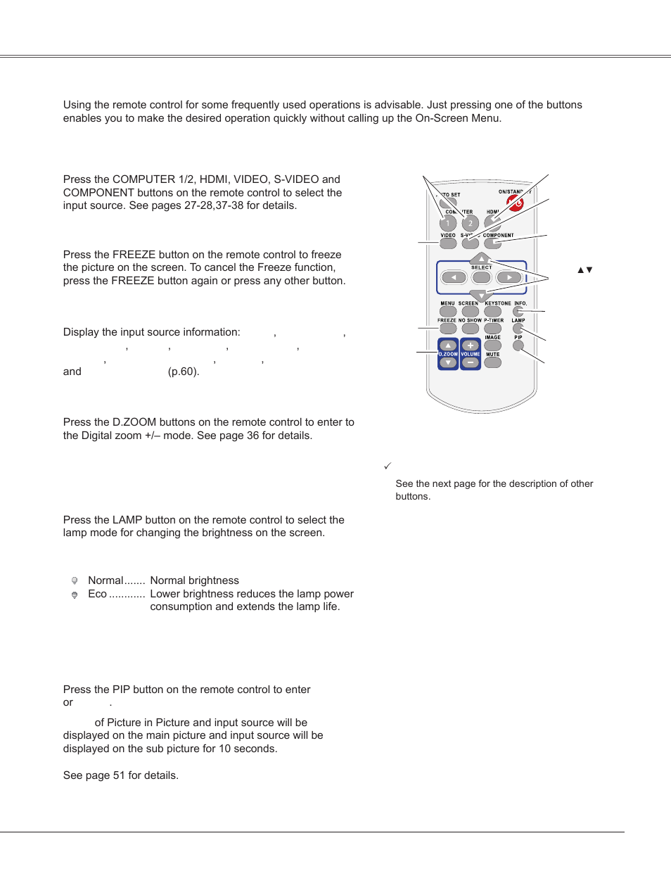 Remote control operation, Basic operation | Sanyo PLC-WXU300K User Manual | Page 25 / 82