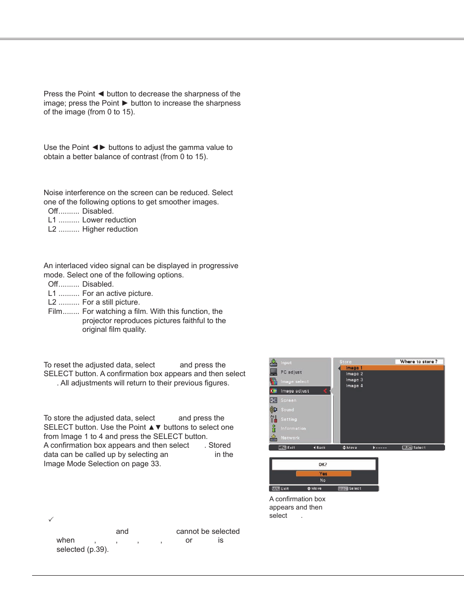 Video input | Sanyo PLC-WXU300K User Manual | Page 42 / 82