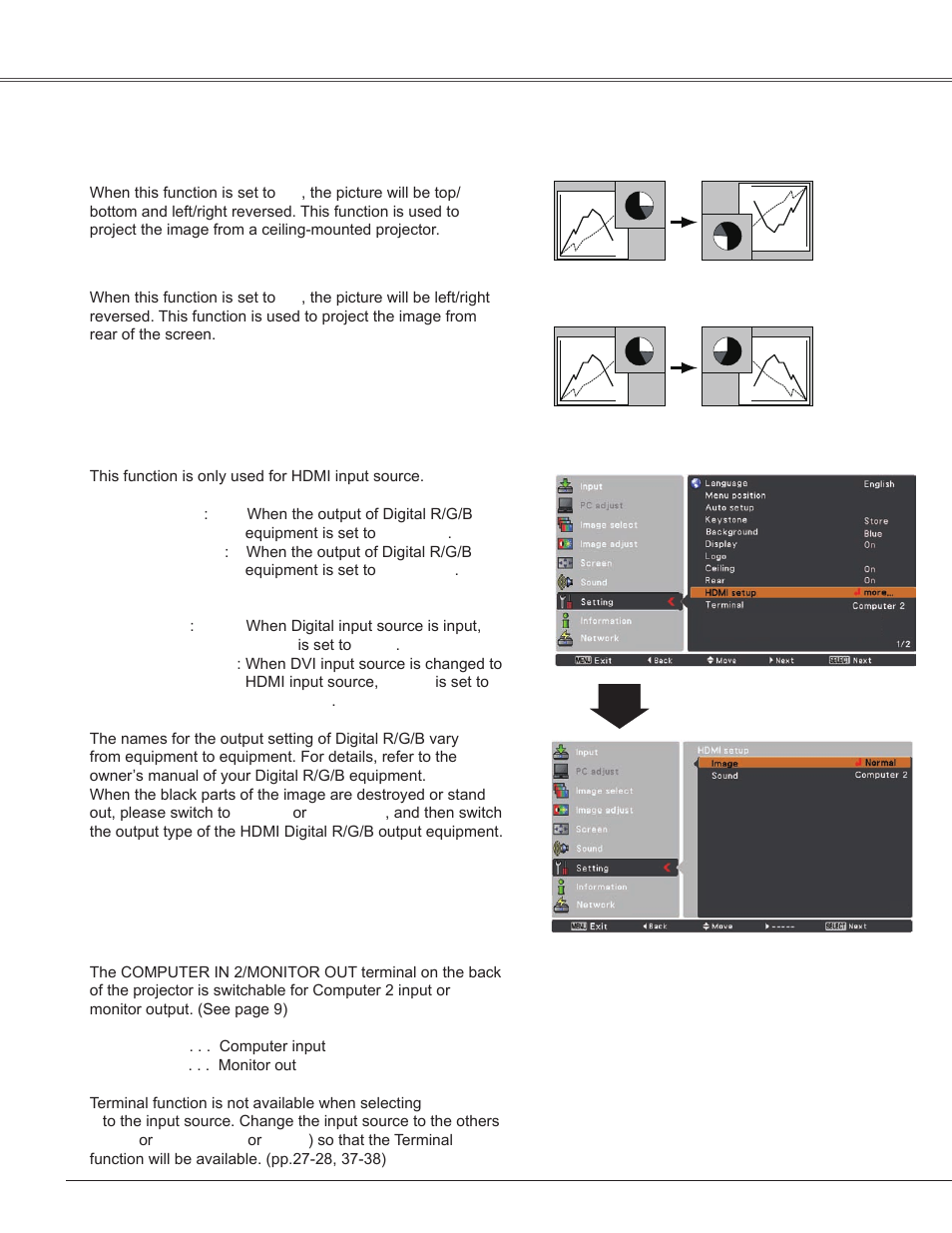 Setting | Sanyo PLC-WXU300K User Manual | Page 50 / 82