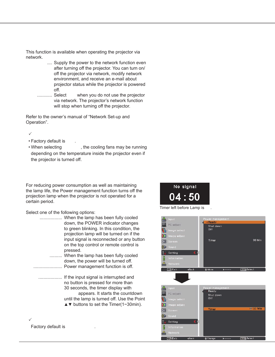 Setting | Sanyo PLC-WXU300K User Manual | Page 52 / 82