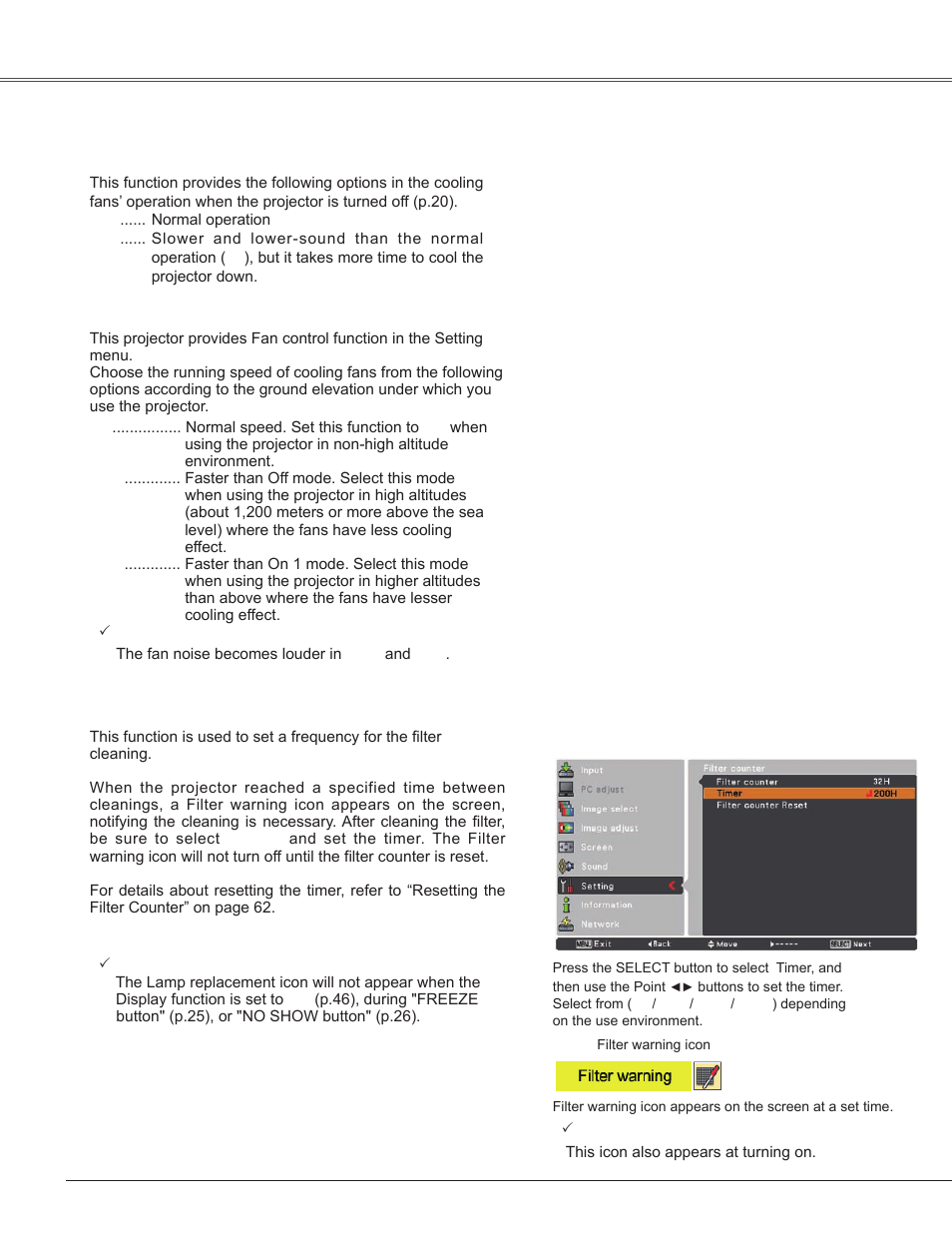 Setting | Sanyo PLC-WXU300K User Manual | Page 58 / 82