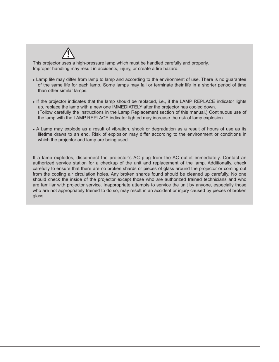 Lamp handling precautions, Maintenance and cleaning | Sanyo PLC-WXU300K User Manual | Page 65 / 82