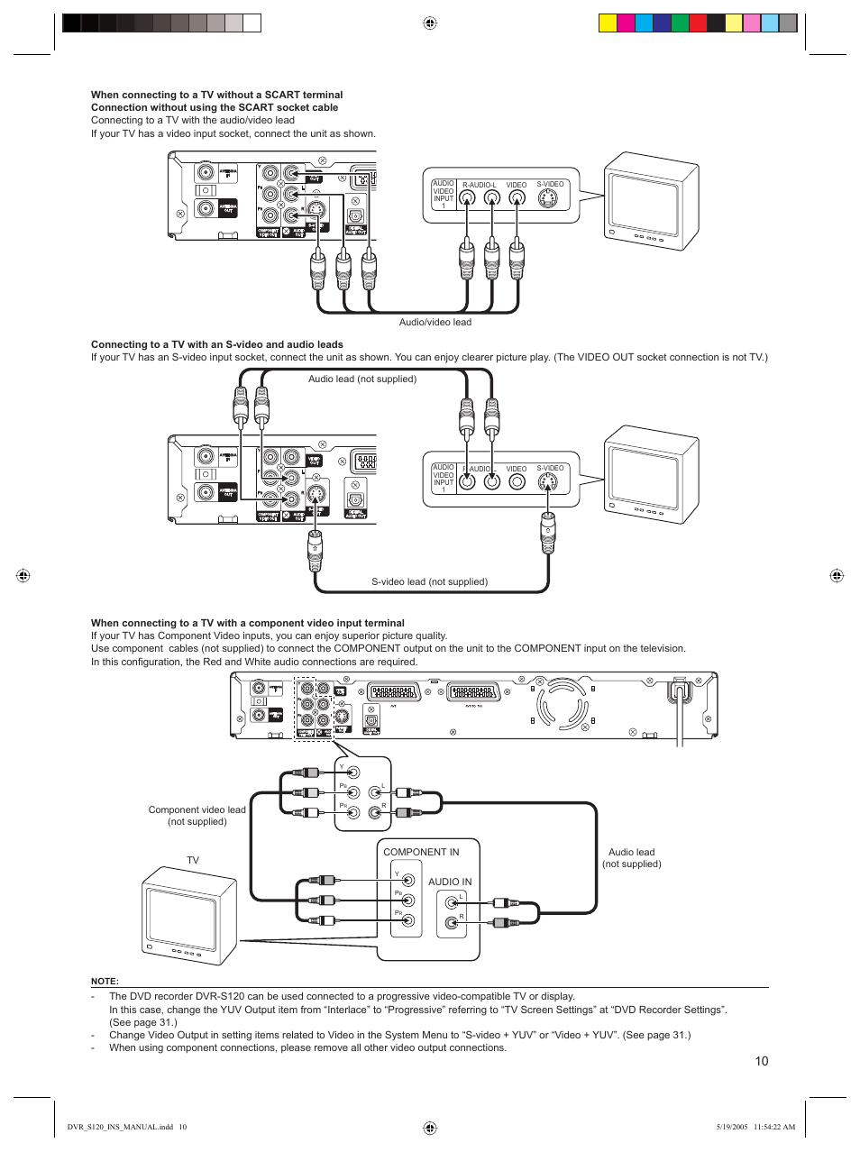 Sanyo DVR-S120 User Manual | Page 11 / 40