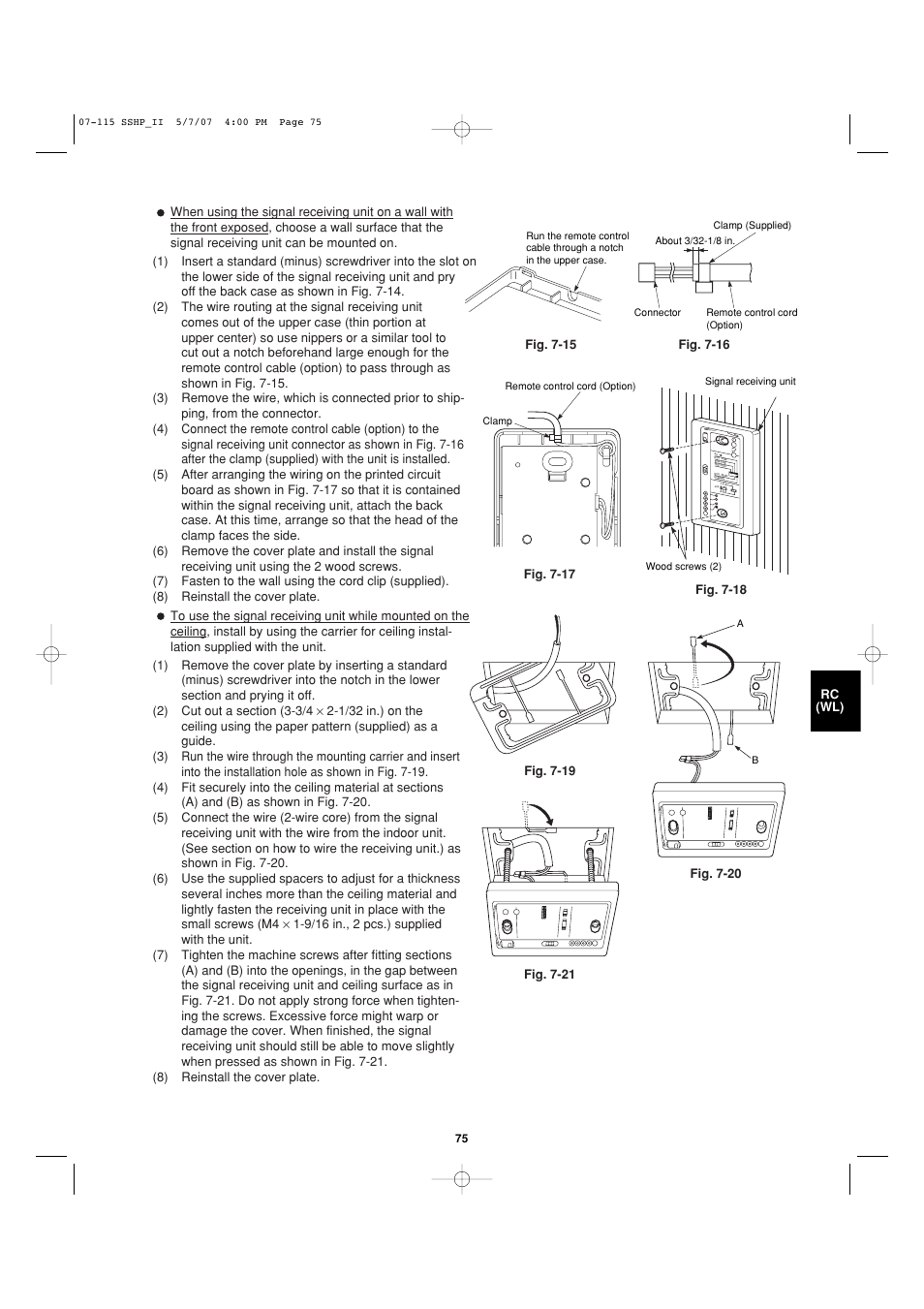 Fig. 7-20, Rc (wl) | Sanyo C4272R S/C User Manual | Page 75 / 111