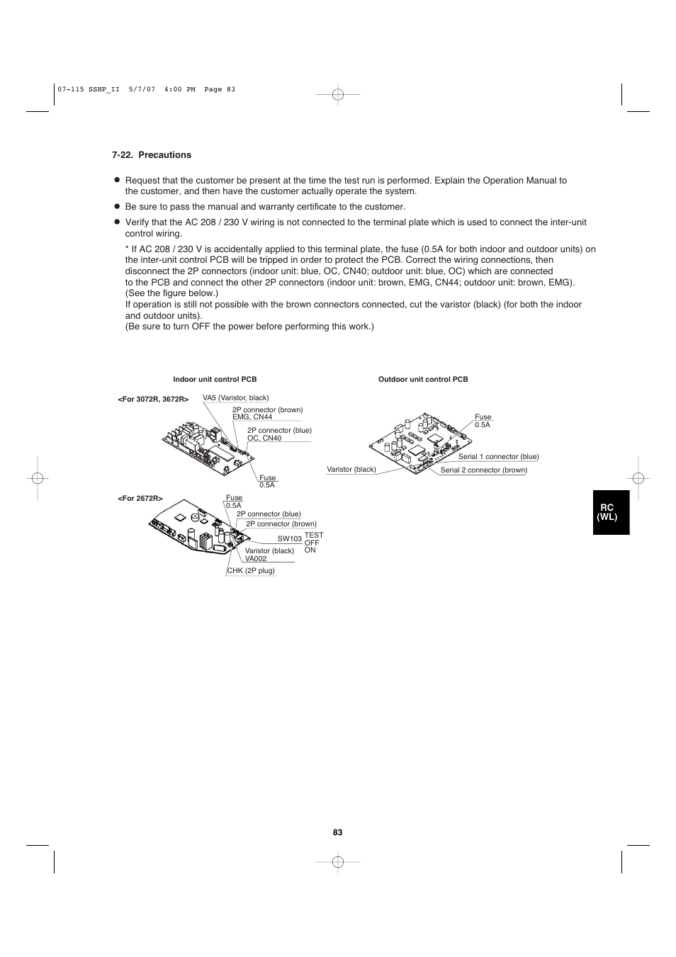 Sanyo C4272R S/C User Manual | Page 83 / 111