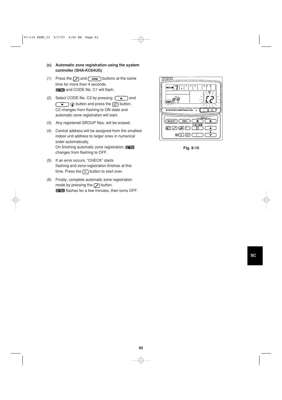 Sanyo C4272R S/C User Manual | Page 93 / 111