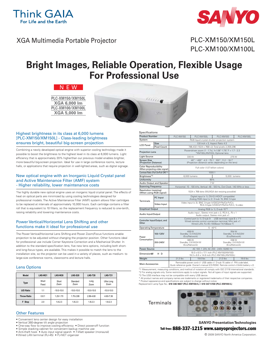 Sanyo PLC-XM100 User Manual | 1 page