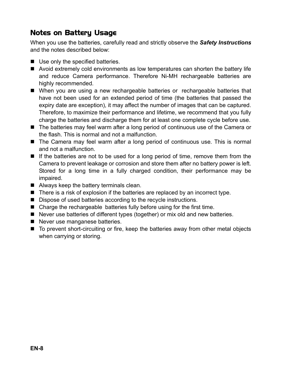 Sanyo VPC-S885 User Manual | Page 9 / 45