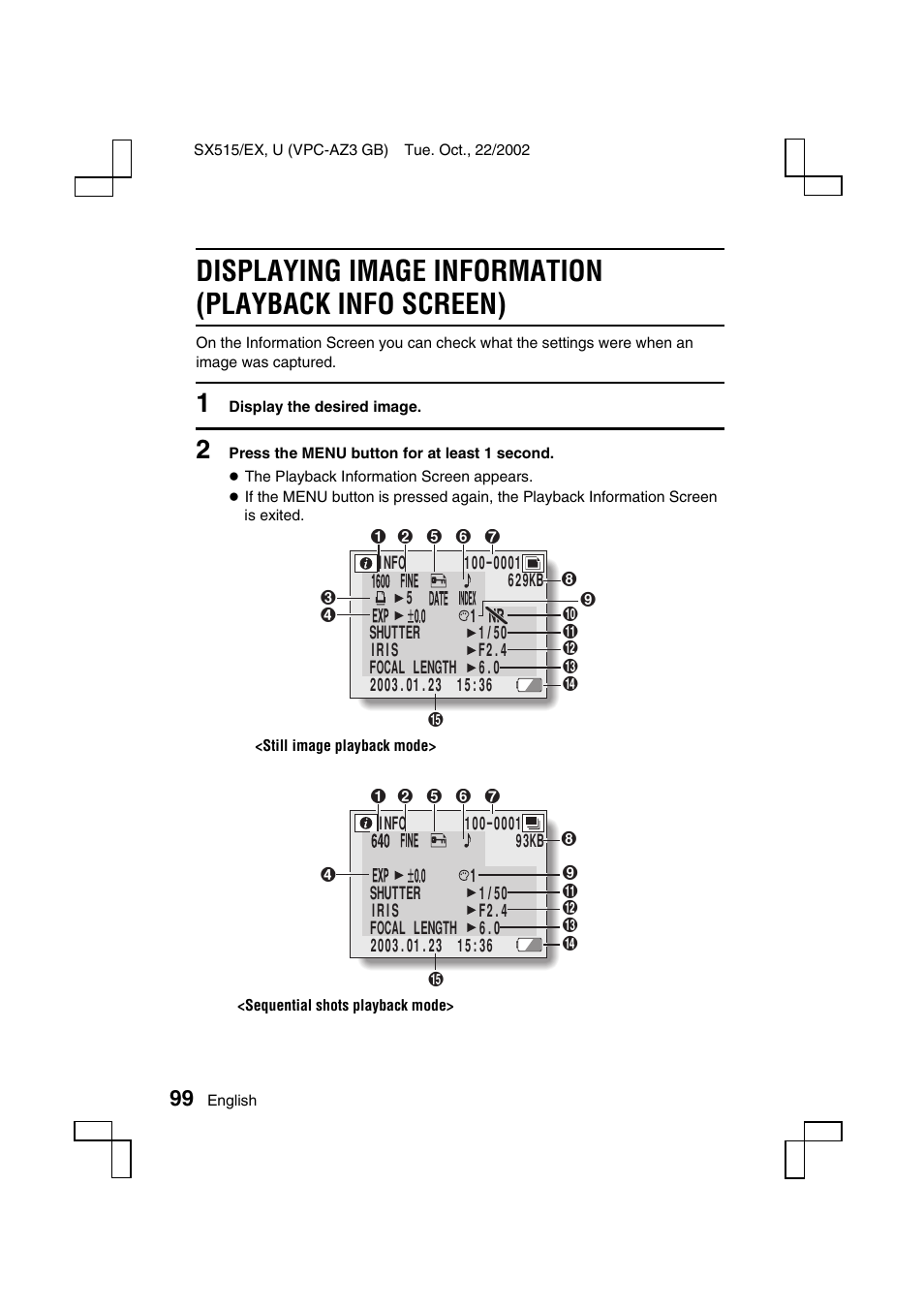 Sanyo VPC-AZ3 EX User Manual | Page 102 / 207